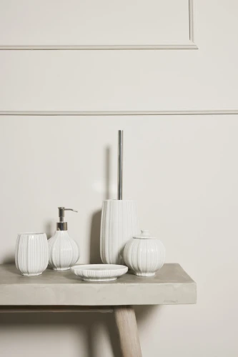 Lene Bjerre- ceramiczny kubek łazienkowy beżowy Lily