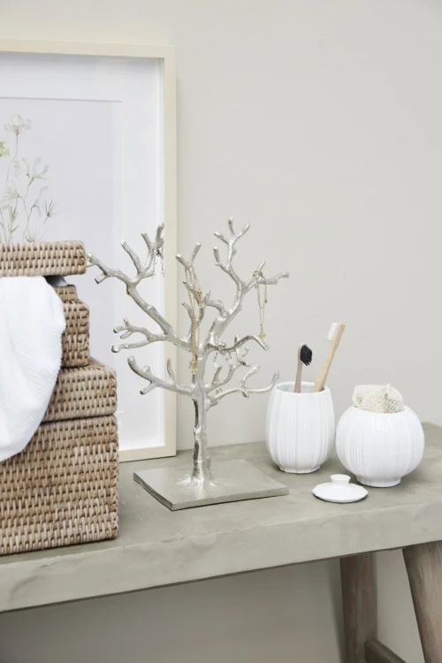 ceramiczny kubek łazienkowy biały Lily