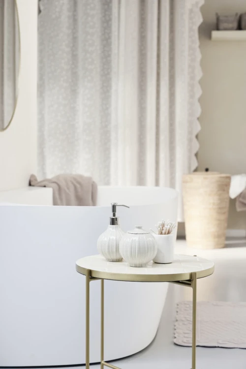 Lene Bjerre- ceramiczny dozownik łazienkowy beżowy Lily