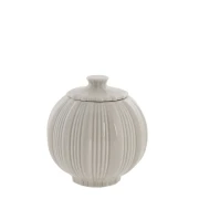 Lene Bjerre- beżowy ceramiczny pojemnik Lily