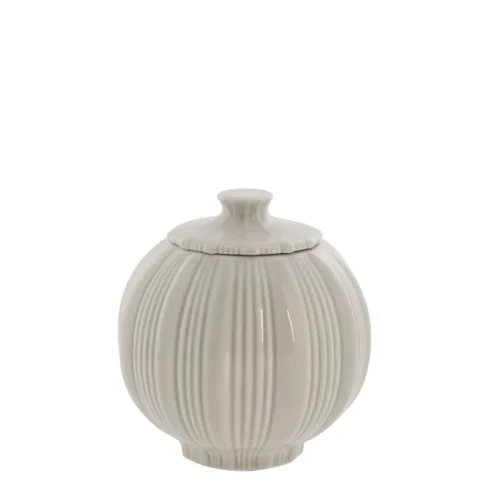 Lene Bjerre- beżowy ceramiczny pojemnik Lily