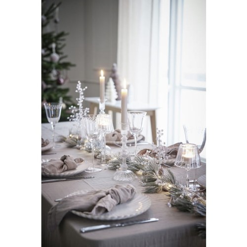 Lene Bjerre- jasny szklany świecznik Astlina 9.5X9.5X26