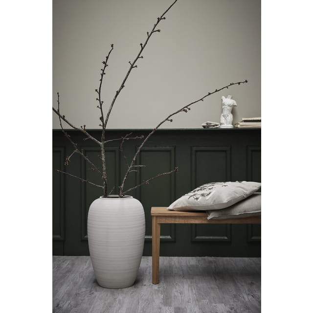 Lene Bjerre- poszewka na poduszkę 50x50 Emilde beżowa w kwiaty