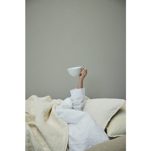 Lene Bjerre- bawełniana poszewka na poduszkę 60x40 Isadora złamana biel