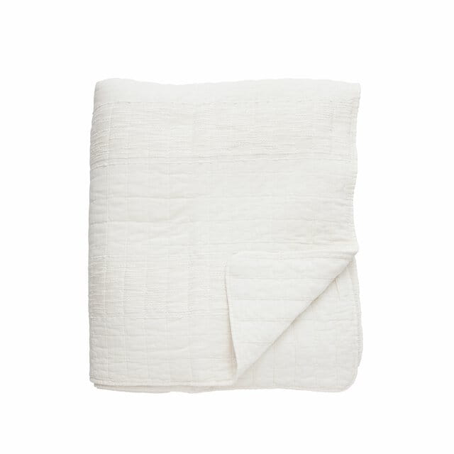 Lene Bjerre - pikowana bawełniana narzuta 240x260 Isadora jasna