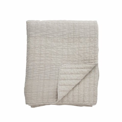 Lene Bjerre - pikowana bawełniana narzuta 240x260 Isadora beżowa