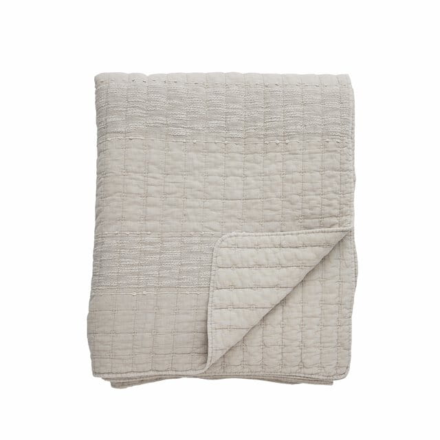 Lene Bjerre - pikowana bawełniana narzuta 240x260 Isadora beżowa