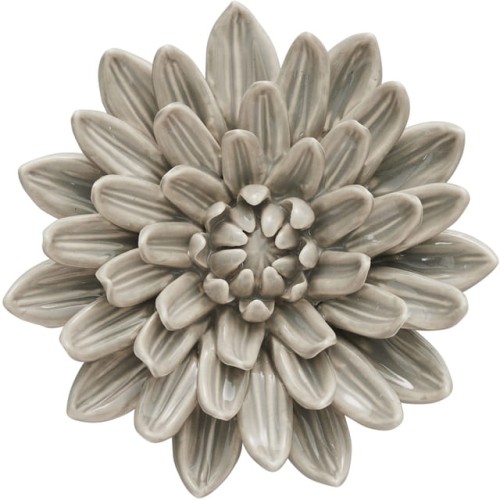 Lene Bjerre - szary porcelanowy kwiat dekoracyjny Floria 13 cm