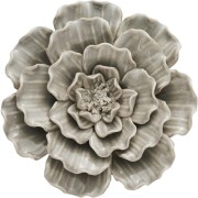 Lene Bjerre - szary porcelanowy kwiat dekoracyjny Floria 14 cm
