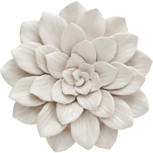 Lene Bjerre - biały porcelanowy kwiat dekoracyjny Floria 17 cm