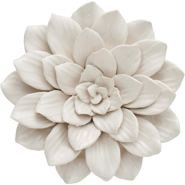 Lene Bjerre - biały porcelanowy kwiat dekoracyjny Floria 17 cm