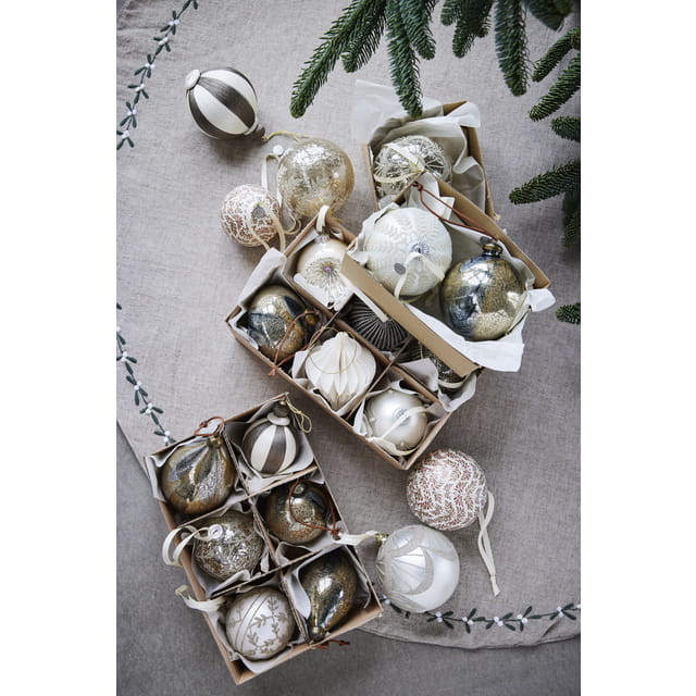 Lene Bjerre-bombka złamana biel Perline 10 cm