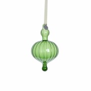 Lene Bjerre-dekoracyjna szklana zielona ozdoba świąteczna Glosille 14 cm