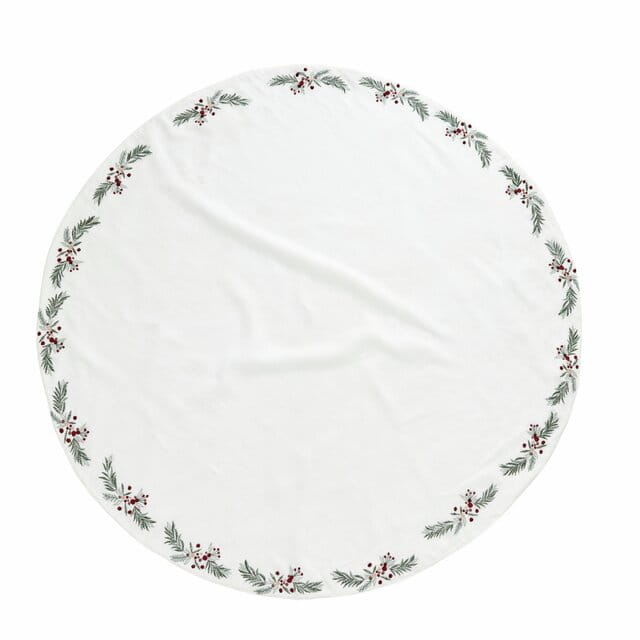 Lene Bjerre-dywan choinkowy Penine 110x110 cm biało-zielony