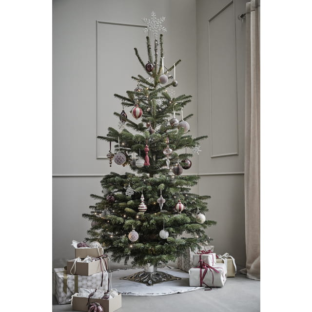 Lene Bjerre-dywan choinkowy Penine 110x110 cm biało-zielony