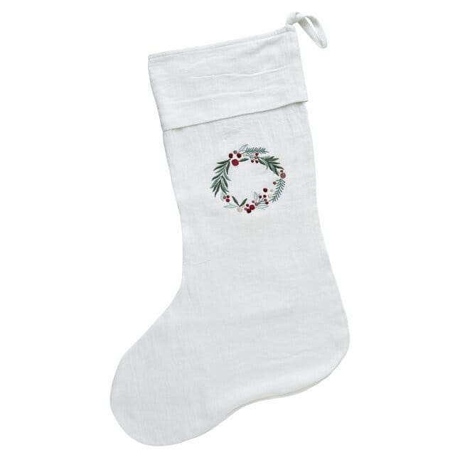 Lene Bjerre-skarpeta świąteczna Penine 41x51 biało-zielony