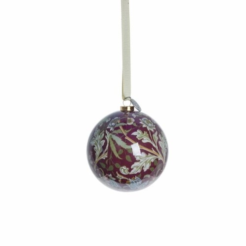 Lene Bjerre-bombka we wzory czerwona Herle 6 cm