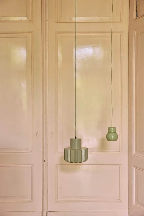 HKLIVING - Bulb Lampa ceramiczna sufitowa pistacjowa