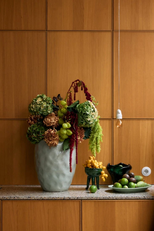 HKLIVING - wazon ceramiczny podłogowy miętowy