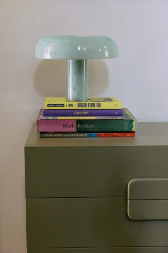 HKLIVING -Lampa stołowa miętowa grzybek