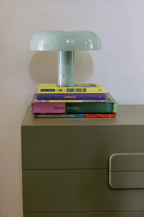 HKLIVING -Lampa stołowa miętowa grzybek