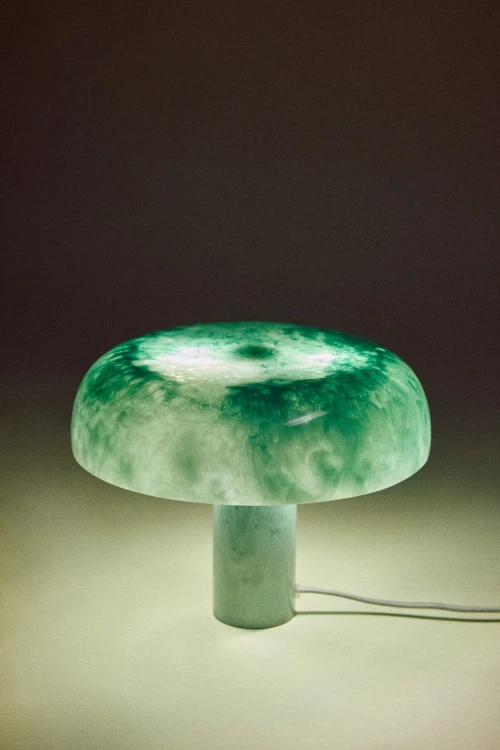 HKLIVING -Lampa stołowa miętowa grzybek