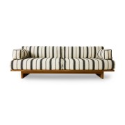 HKLIVING-Sofa outdoor drewno tekowe chalkstripe
