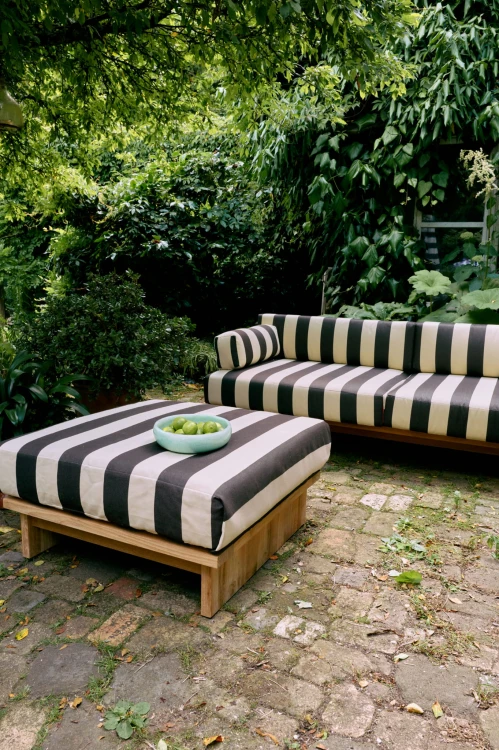 HKLIVING-hoker outdoor, drewno tekowe stracciatella