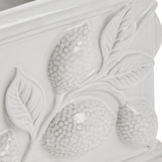 Lene Bjerre- ceramiczna doniczka Limone 14 cm jasna
