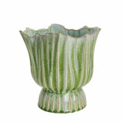 Lene Bjerre- ceramiczna doniczka Palazzo 24 cm zielona