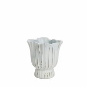 Lene Bjerre- ceramiczna doniczka Palazzo 15 cm biała