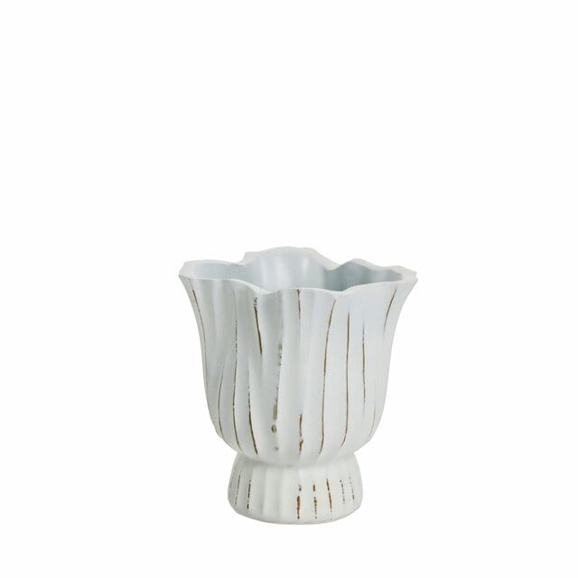 Lene Bjerre- ceramiczna doniczka Palazzo 15 cm biała