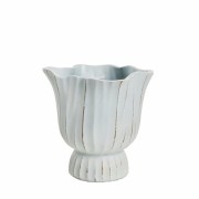 Lene Bjerre- ceramiczna doniczka Palazzo 19 cm biała