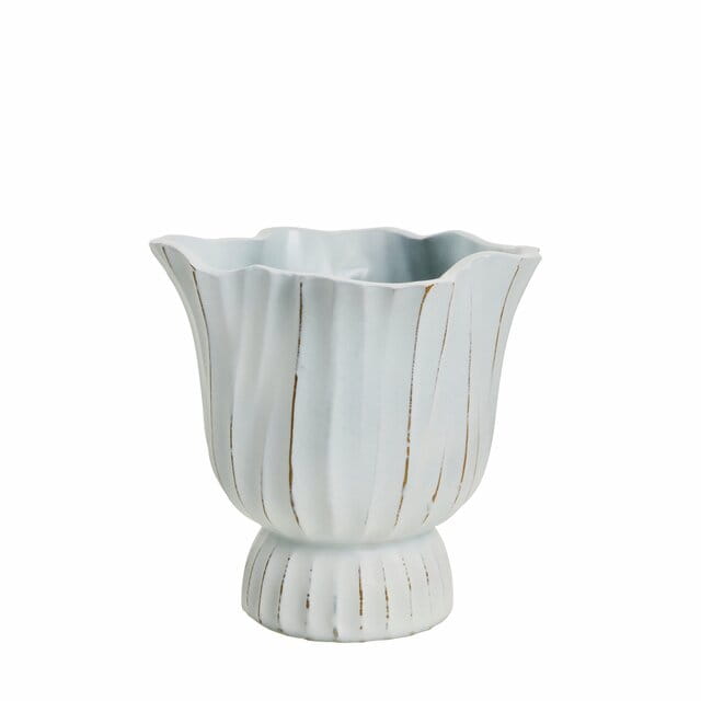 Lene Bjerre- ceramiczna doniczka Palazzo 19 cm biała