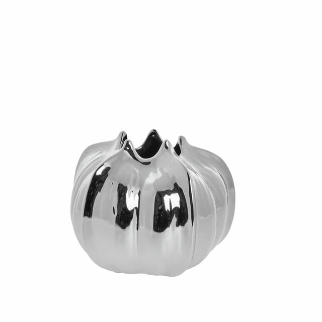 Lene Bjerre- Wazon Jinia 23 cm srebrny falowany