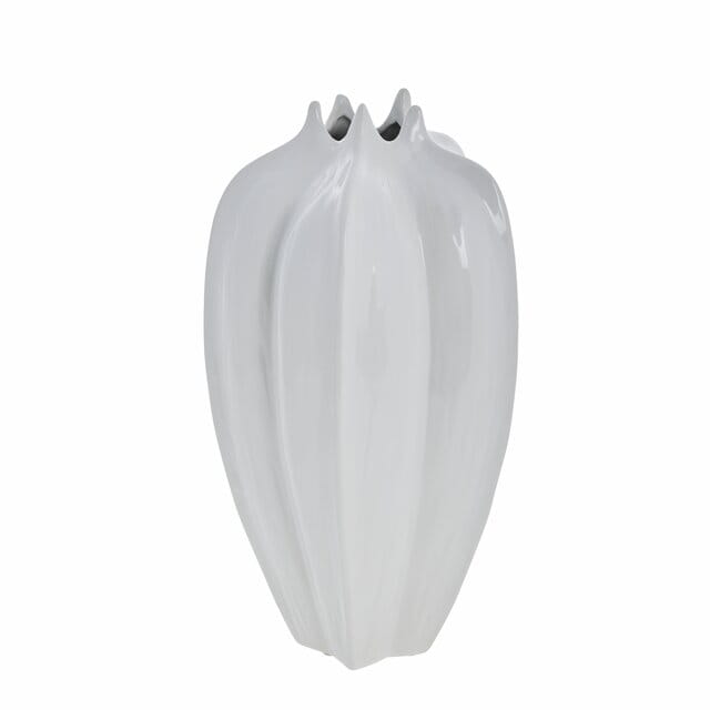 Lene Bjerre- Wazon Jielle 36 cm biały falowany