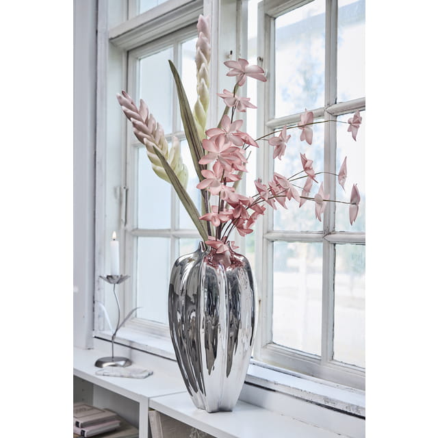 Lene Bjerre- Wazon Jielle 36 cm srebrny falowany