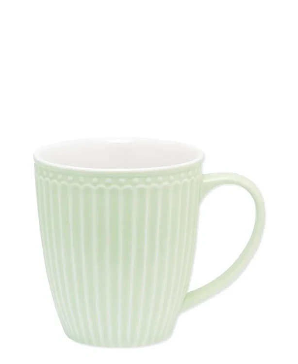 GreenGate-kubek ceramiczny z uchem 350 ml pale green
