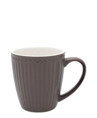 GreenGate-kubek ceramiczny z uchem 350 ml chocolate