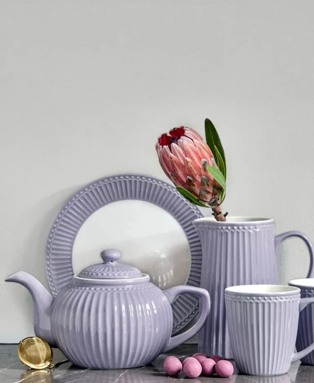 GreenGate-kubek ceramiczny z uchem 350 ml lavender