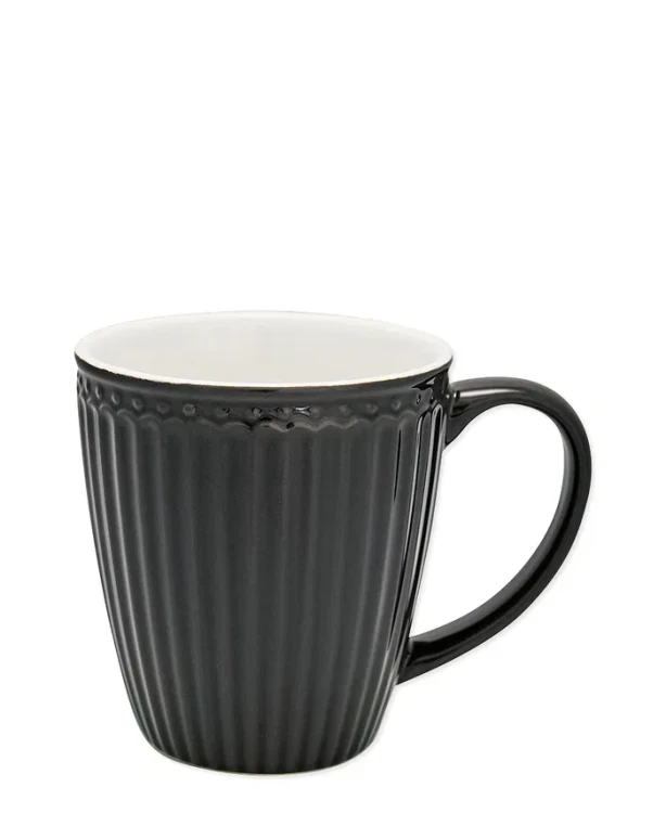 GreenGate-kubek ALICE ceramiczny z uchem 350 ml dark grey