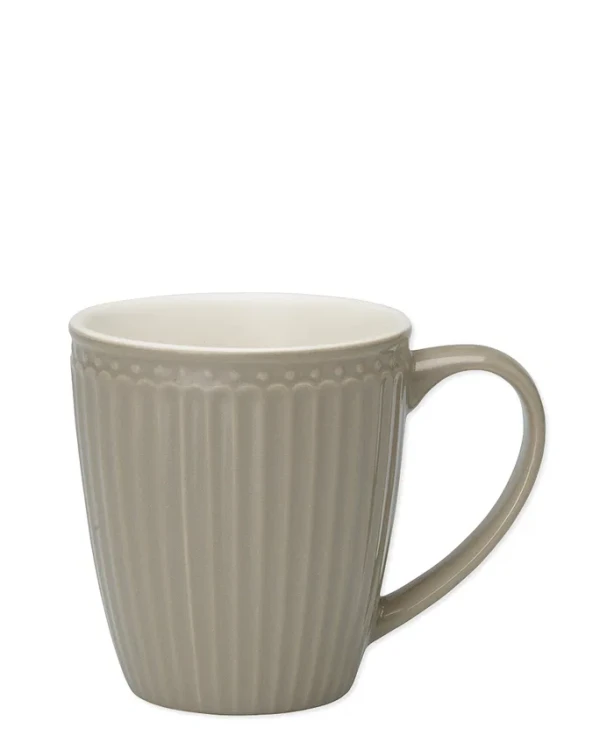 GreenGate-kubek ALICE ceramiczny z uchem 350 ml warm grey