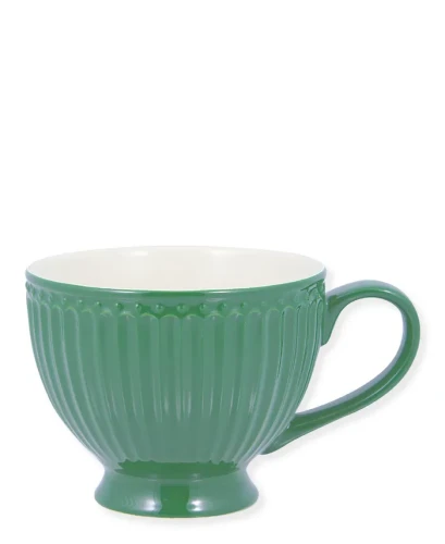 GreenGate-ceramiczna filiżanka do herbaty ALICE dusty green