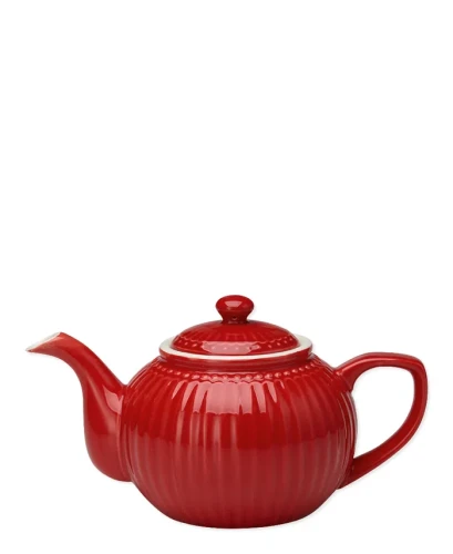 GreenGate-ceramiczny dzbanek do herbaty ALICE red