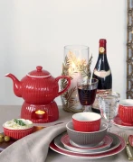 GreenGate-ceramiczny pogrzewacz do herbaty ALICE red