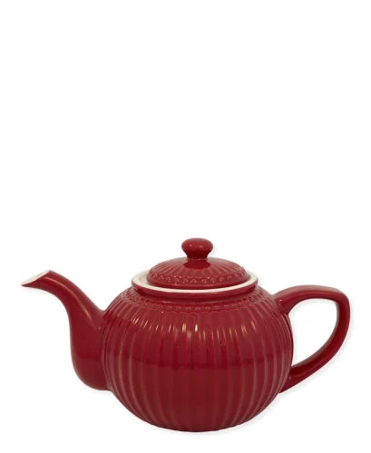 GreenGate-ceramiczny dzbanek do herbaty ALICE clared red