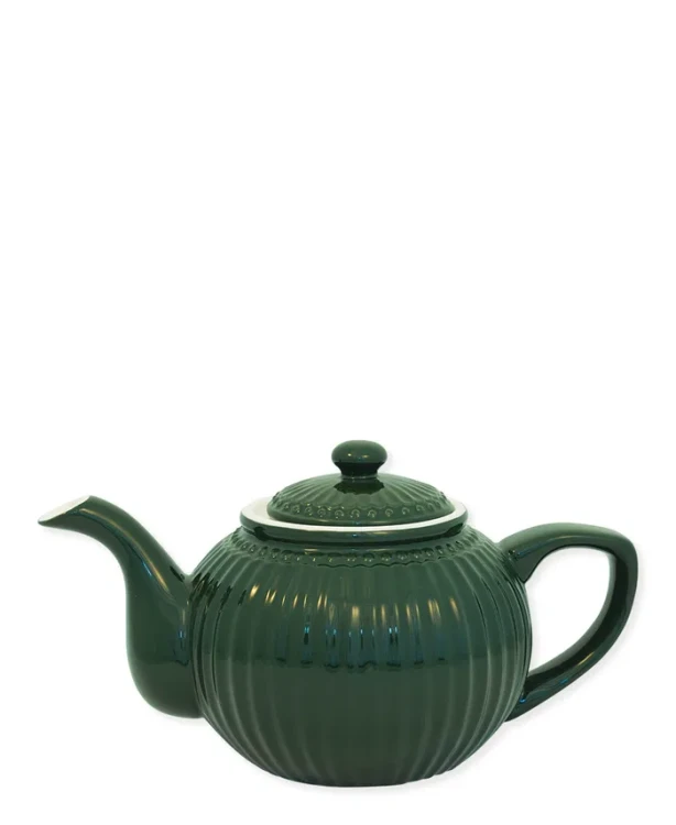 GreenGate-ceramiczny dzbanek do herbaty ALICE pinewood green