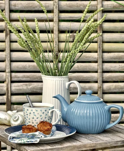 GreenGate-ceramiczny dzbanek do herbaty ALICE sky blue