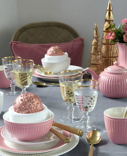 GreenGate-ceramiczny dzbanek do herbaty ALICE dusty rose