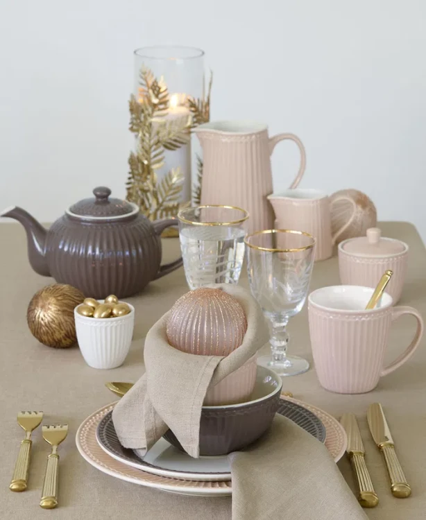 GreenGate-ceramiczny dzbanek do herbaty ALICE Chocolate